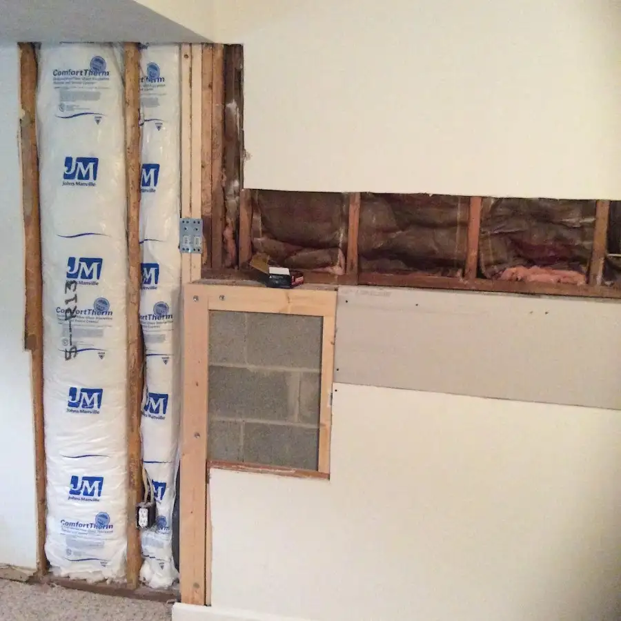 Wall insulation replacement during Basement Flood Cleanup in Hillcrest